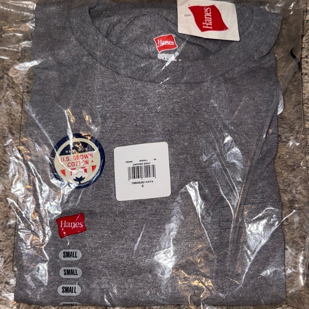Hanes Dark Gray Men's Short Sleeve Tee